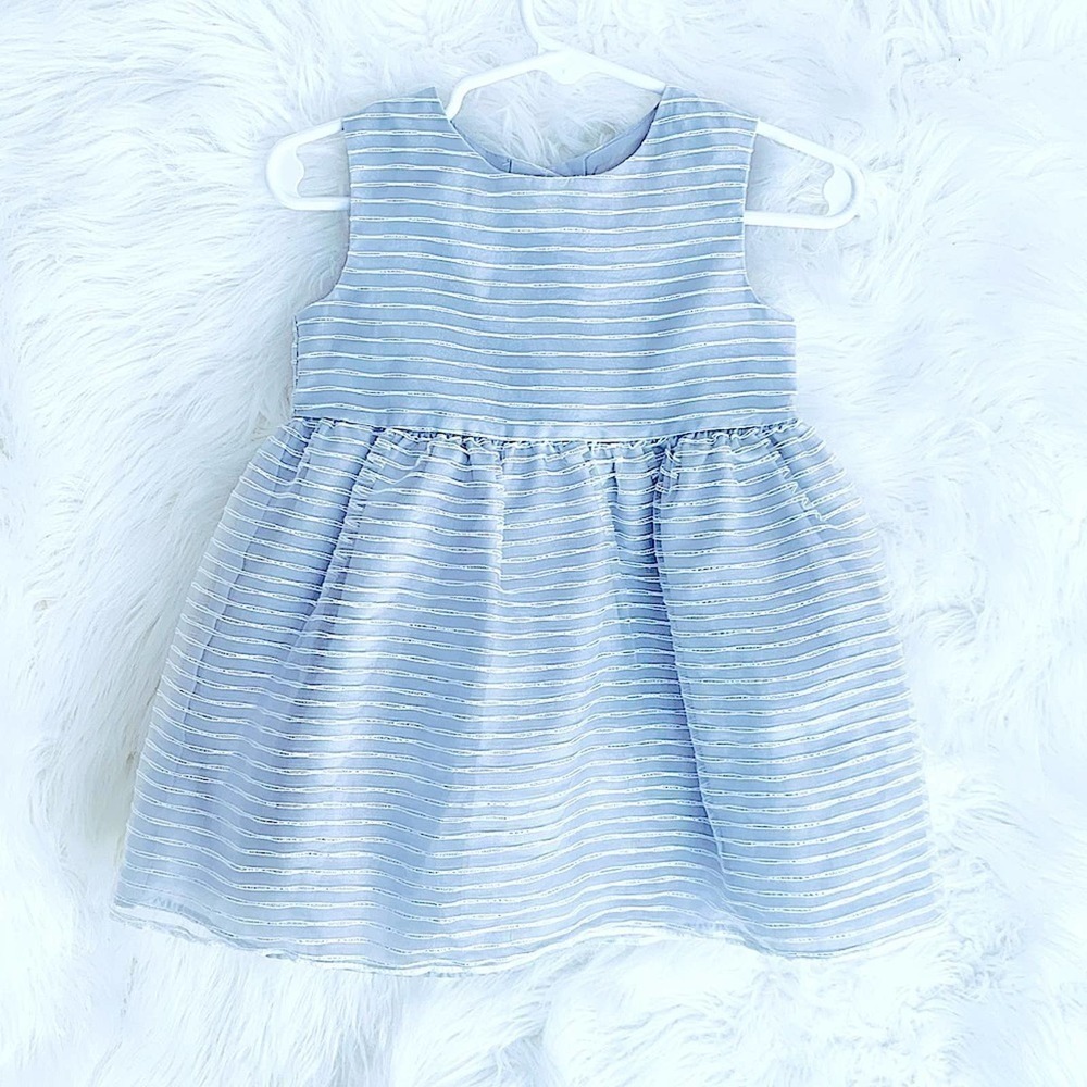 Wonder Nation Formal Dress Silver Fit and Flare 18 months Infant Girl